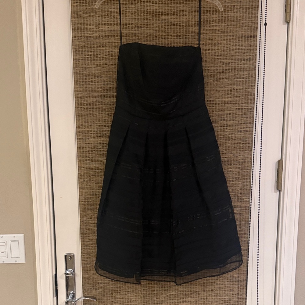 White House Black Market Strapless Black Dress